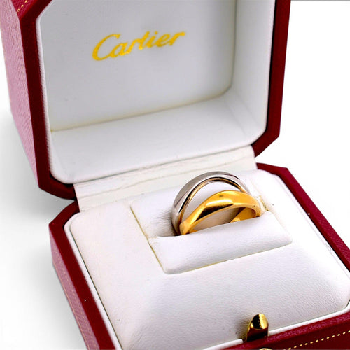 52 Cartier Nouvelle Vague - Bague en or blanc et jaune 58 Facettes RI-1074