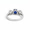 52 Art déco - Bague trilogie en or blanc saphir et diamants 58 Facettes RI-1065