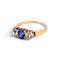 50 Bague trilogy victorienne en or jaune 14 carats, saphir et diamants 58 Facettes RI-1069