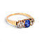 50 Bague trilogy victorienne en or jaune 14 carats, saphir et diamants 58 Facettes RI-1069