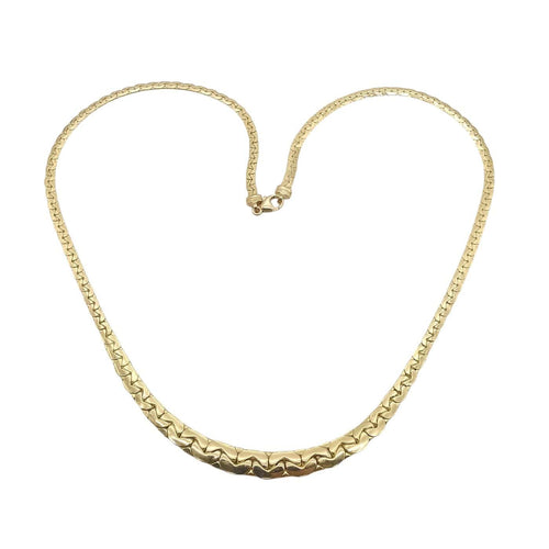 Collier Collier maille haricot en or jaune 18 carats 58 Facettes Collier maille haricot en or 18 carats