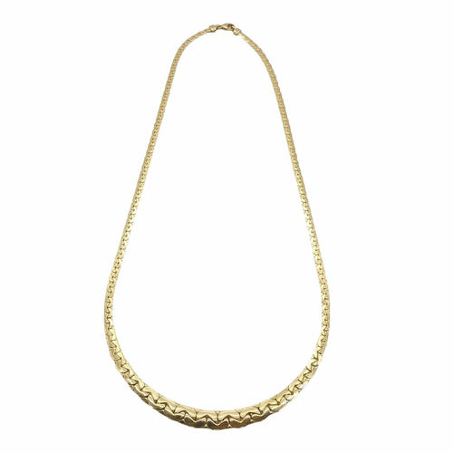 Collier Collier maille haricot en or jaune 18 carats 58 Facettes Collier maille haricot en or 18 carats