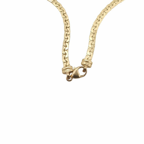 Collier Collier maille haricot en or jaune 18 carats 58 Facettes Collier maille haricot en or 18 carats