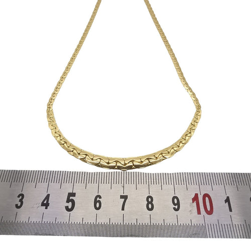 Collier Collier maille haricot en or jaune 18 carats 58 Facettes Collier maille haricot en or 18 carats