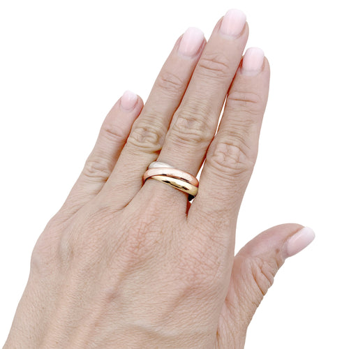 55 Cartier Trinity Classique - Bague trois anneaux en trois ors 58 Facettes 35843