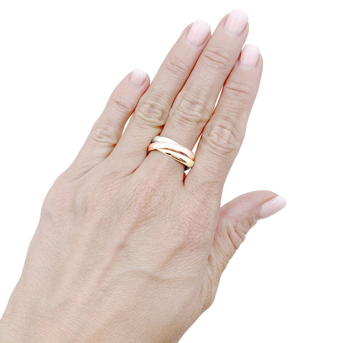 55 Cartier Trinity Classique - Bague trois anneaux en trois ors 58 Facettes 35843