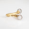 Bague 57 Bague bypass double orbe en or jaune 18 carats et diamants 58 Facettes G14009