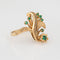 Bague 52 Bague vintage années 1960 à émeraudes en or jaune 14k 58 Facettes G14070