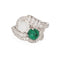 Bague 62 Bague Art déco vintage en platine 900, émeraude, pierre de lune et diamants 58 Facettes G14027