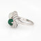 Bague 62 Bague Art déco vintage en platine 900, émeraude, pierre de lune et diamants 58 Facettes G14027