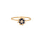 Bague Bague tulipe vintage en or jaune 14 carats, saphirs et diamant 58 Facettes G14094