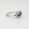 Bague 56 Bague Art déco vintage en or blanc 18 ct et platine, diamants et saphirs 58 Facettes G14119