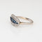 Bague 56 Bague Art déco vintage en or blanc 18 ct et platine, diamants et saphirs 58 Facettes G14119
