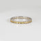 Bague 56 Bague alliance éternité en or blanc 18 carats et saphirs jaunes 58 Facettes G14143