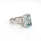 Bague 52 Bague cocktail aigue-marine 7,28 ct et diamants en platine 900 58 Facettes G14156