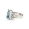 Bague 52 Bague cocktail aigue-marine 7,28 ct et diamants en platine 900 58 Facettes G14156