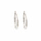 Boucles d'oreilles Créoles octogonales - Boucles d'oreilles en or gris 18 carats diamants 58 Facettes BO239