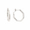 Boucles d'oreilles Créoles octogonales - Boucles d'oreilles en or gris 18 carats diamants 58 Facettes BO239