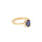 Bague 54 Bague saphir et diamants en or jaune 18 carats 58 Facettes BSA97