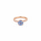 Bague 51 Bague saphir de Ceylan non chauffé 2,44 carats en or rose 18 carats 58 Facettes BSA78