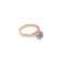 Bague 51 Bague saphir de Ceylan non chauffé 2,44 carats en or rose 18 carats 58 Facettes BSA78