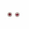 Boucles d'oreilles Boucles d'oreilles - Puces rubis birman et diamants en or gris 18 carats 58 Facettes BO248