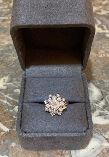 Bague 50 Marguerite - Bague en platine diamants 58 Facettes BD204