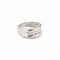 Bague 54 Bague jonc 5 diamants en or gris 18 carats 58 Facettes BD179