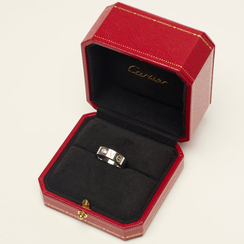 Bague 51 Cartier Love Classique - Bague en or blanc et diamant 58 Facettes
