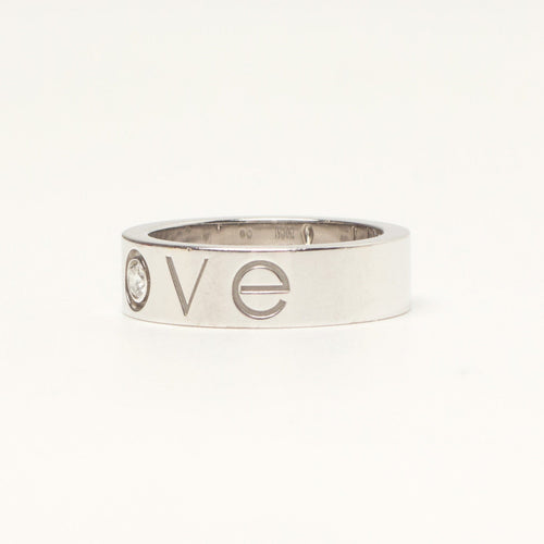 Bague 51 Cartier Love Classique - Bague en or blanc et diamant 58 Facettes