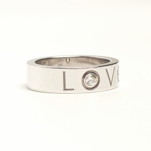Bague 51 Cartier Love Classique - Bague en or blanc et diamant 58 Facettes