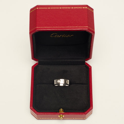 Bague 51 Cartier Love Classique - Bague en or blanc et diamant 58 Facettes