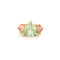 Bague 51 Bague trilogie béryl vert trillion 5 carats morganites en or rose 58 Facettes B380