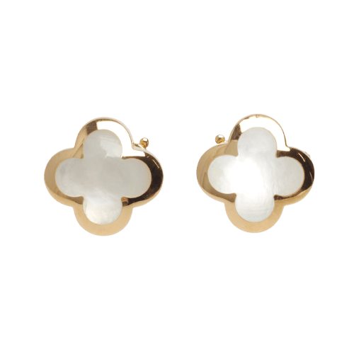 Van Cleef & Arpels - Øreringe Pure Alhambra Perlemor i gult guld 
