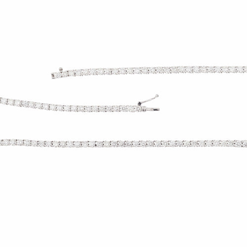 Collier Collier rivière diamants en or gris 18 carats 58 Facettes C142