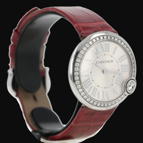 Cartier Ballon Blanc - Montre quartz en acier et diamants 58 Facettes MT47461