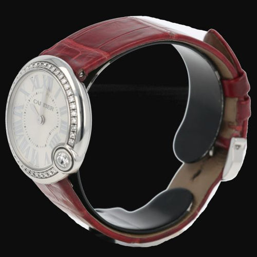 Cartier Ballon Blanc - Montre quartz en acier et diamants 58 Facettes MT47461