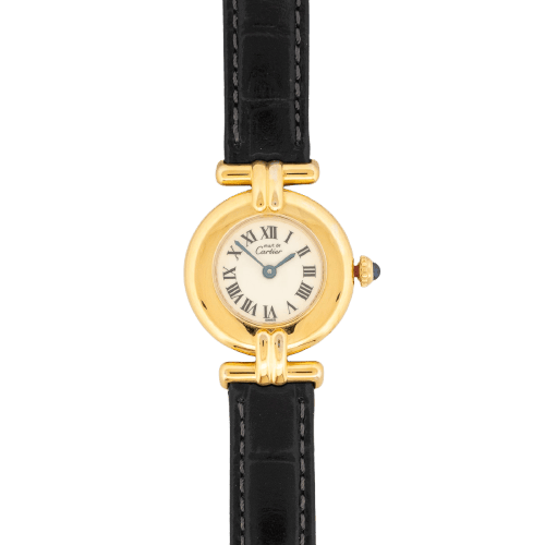 Cartier Must Colisée - Hodinky 24 mm v Pozlacené stříbro 