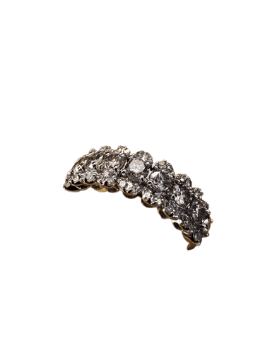 Vintage 18K white gold and diamond ring 