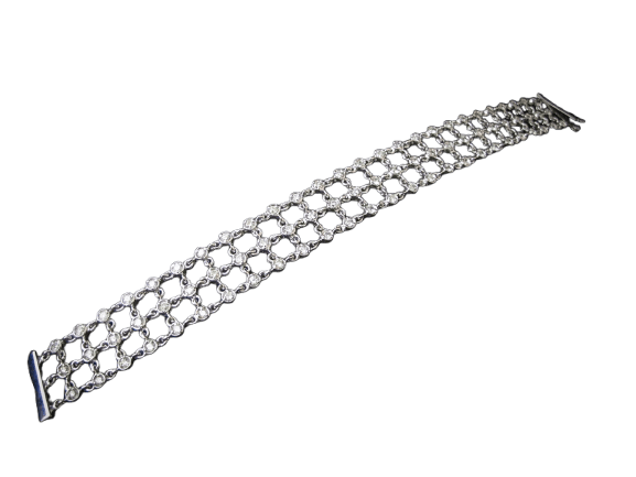 Bracciale in oro bianco 18K e diamanti 
