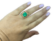 55 Bague des années 80 en or jaune avec émeraude colombienne et diamants 58 Facettes BA 740