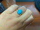 54 Bague en or jaune 18 carats, turquoise Sleeping Beauty et diamants 58 Facettes BA 797