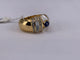 54 Bague baroque en or jaune, nacre, saphir et diamant 58 Facettes BA 921