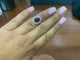 Bague 50 Bague pavée en or blanc avec rubis thaï et diamants 58 Facettes BA 499