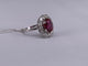 Bague 50 Bague pavée en or blanc avec rubis thaï et diamants 58 Facettes BA 499