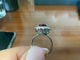 Bague 50 Bague pavée en or blanc avec rubis thaï et diamants 58 Facettes BA 499