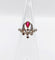 Bague 42 Bague duchesse antique en or rose 18k, pierre rouge et diamants 58 Facettes A07649
