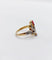 Bague 42 Bague duchesse antique en or rose 18k, pierre rouge et diamants 58 Facettes A07649