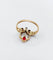 Bague 42 Bague duchesse antique en or rose 18k, pierre rouge et diamants 58 Facettes A07649