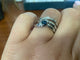 Bague 55 Bague serpent en or blanc avec saphir et diamants 58 Facettes BA 437